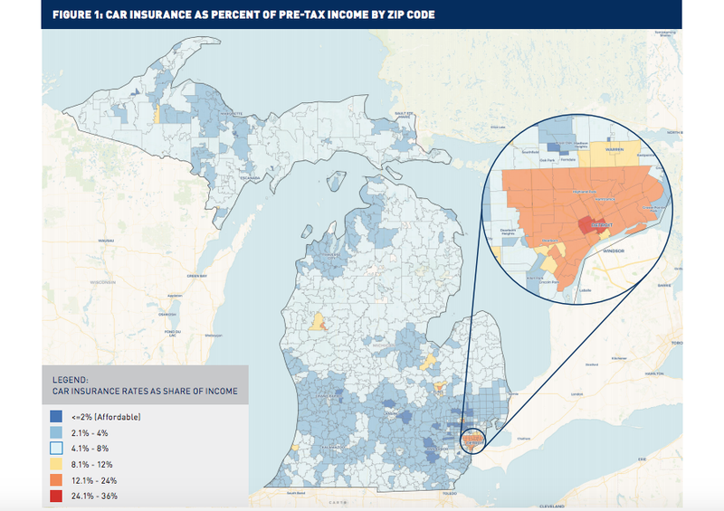 Illustration for article titled Detroit Drivers Spend Up to 36 Percent of Their Income on Car Insurance